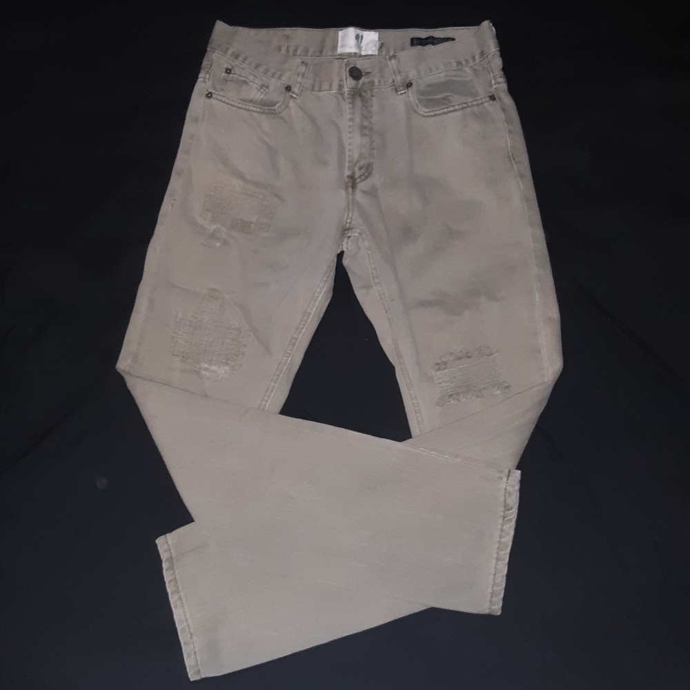 Grey distressed jeans